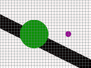High-resolution sampling grid overlaid